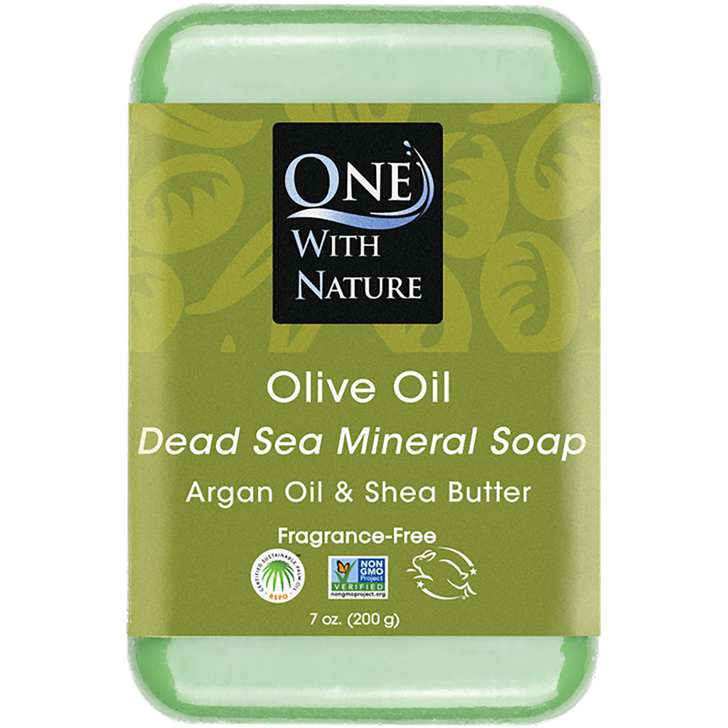 OWN007 | One With Nature Olive Oil Dead Sea Mineral Soap bar, argan oil and shea butter, fragrance-free, 7 oz - Thumbnail