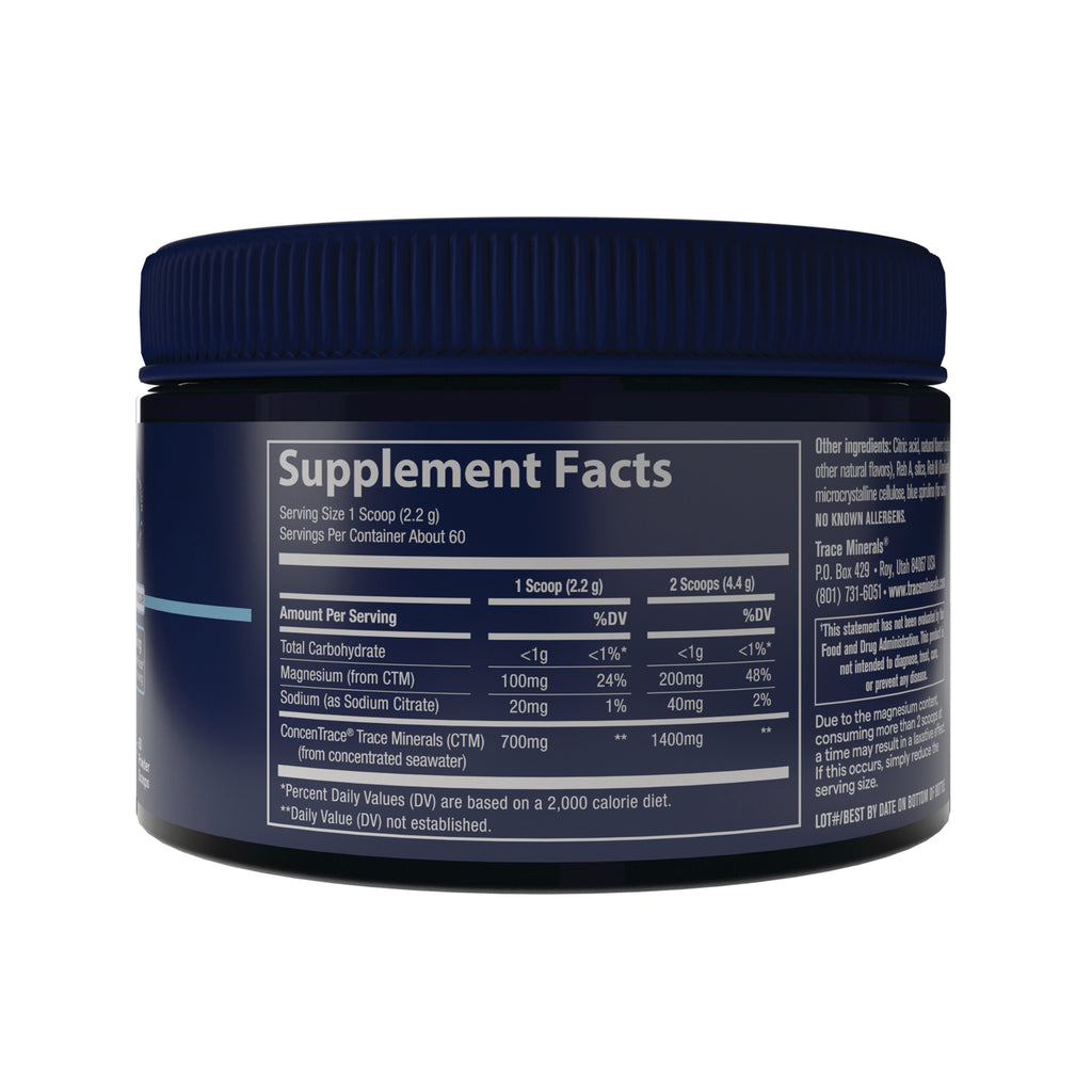 TM166 | Back of supplement jar showing 'Supplement Facts' panel with magnesium amounts and ingredients - Thumbnail