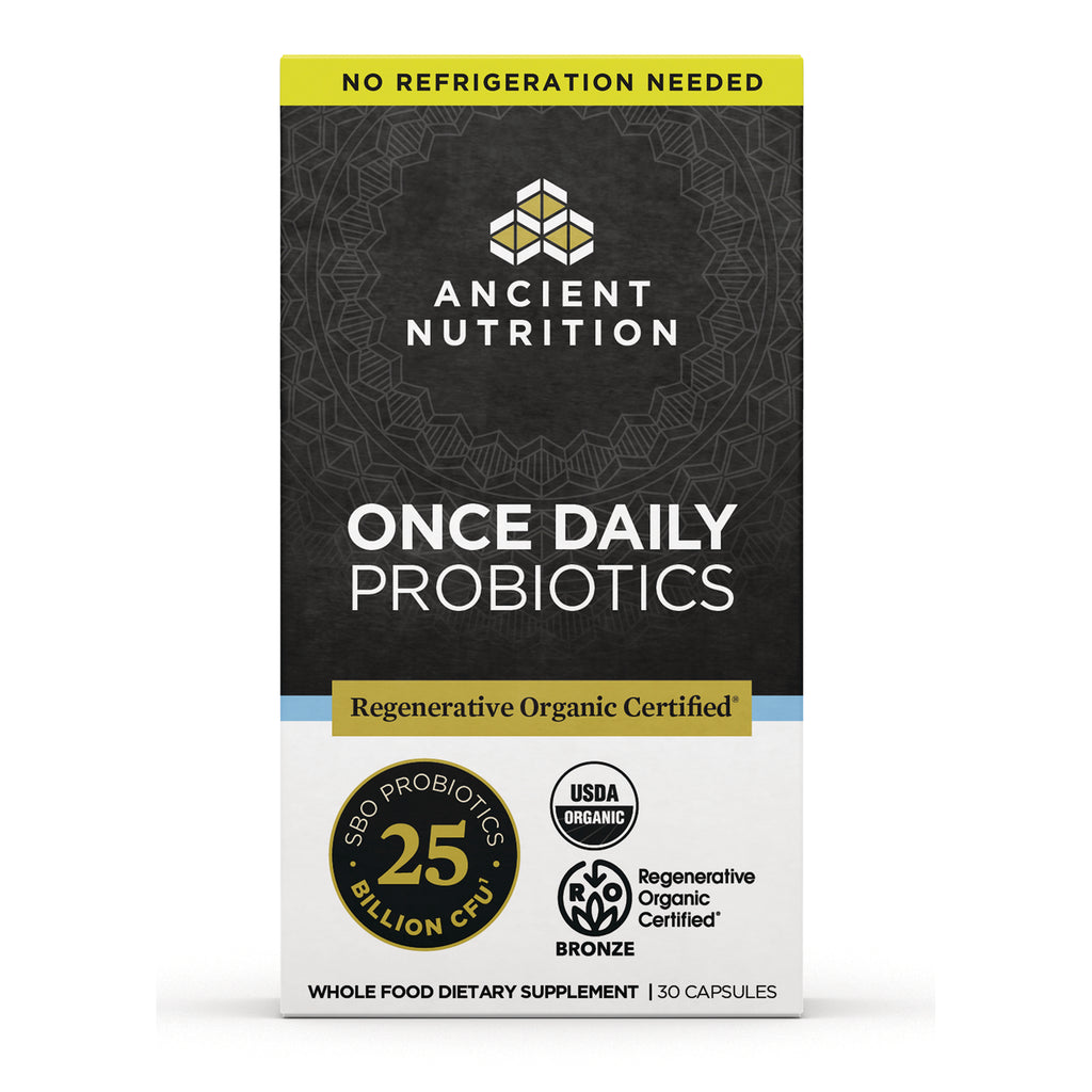 ATN139 | Ancient Nutrition Once Daily Probiotics box, 25 billion CFU, 30 capsules, Regenerative Organic Certified - Thumbnail