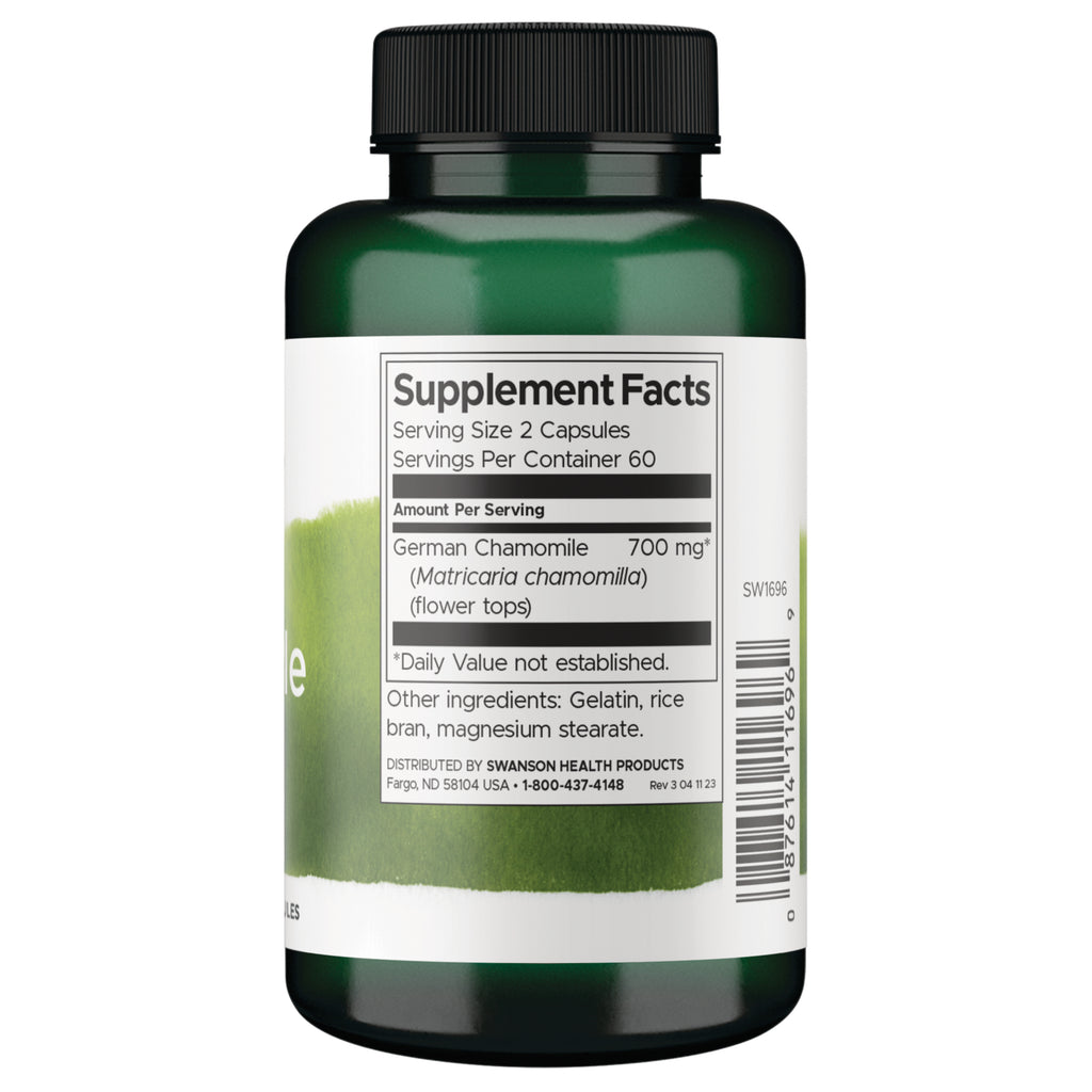 SW1696 | Back label with supplement facts and serving information - Thumbnail