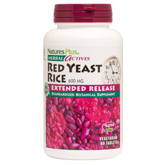 NTP308 | Natures Plus Red Yeast Rice 600 mg extended release bottle, vegetarian 60 tablets