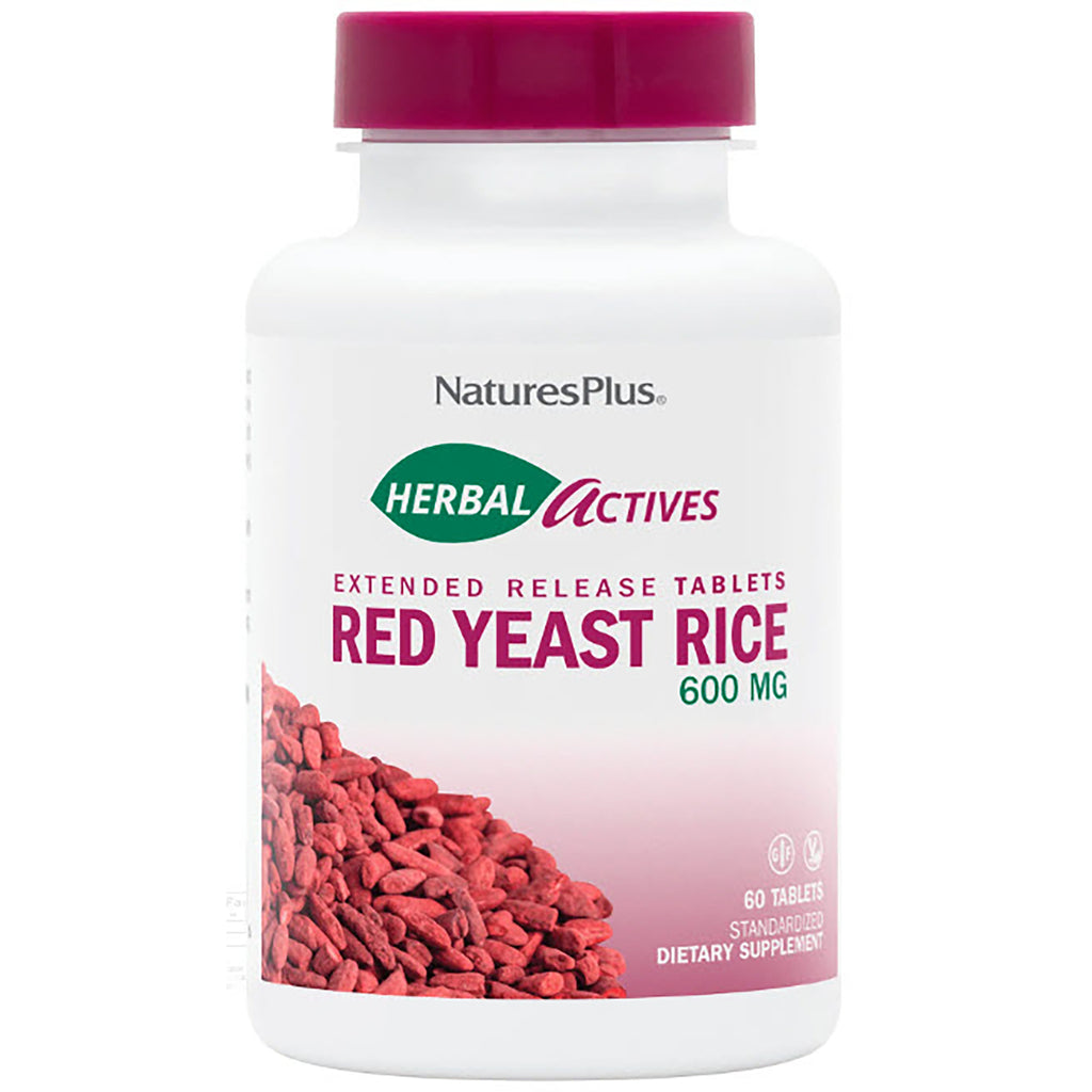 NTP308 | Natures Plus Red Yeast Rice 600 mg extended release bottle, vegetarian 60 tablets - Thumbnail