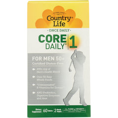 CRL529 | Country Life CORE 1 Daily for Men 50+ supplement box, 60 tablets front packaging