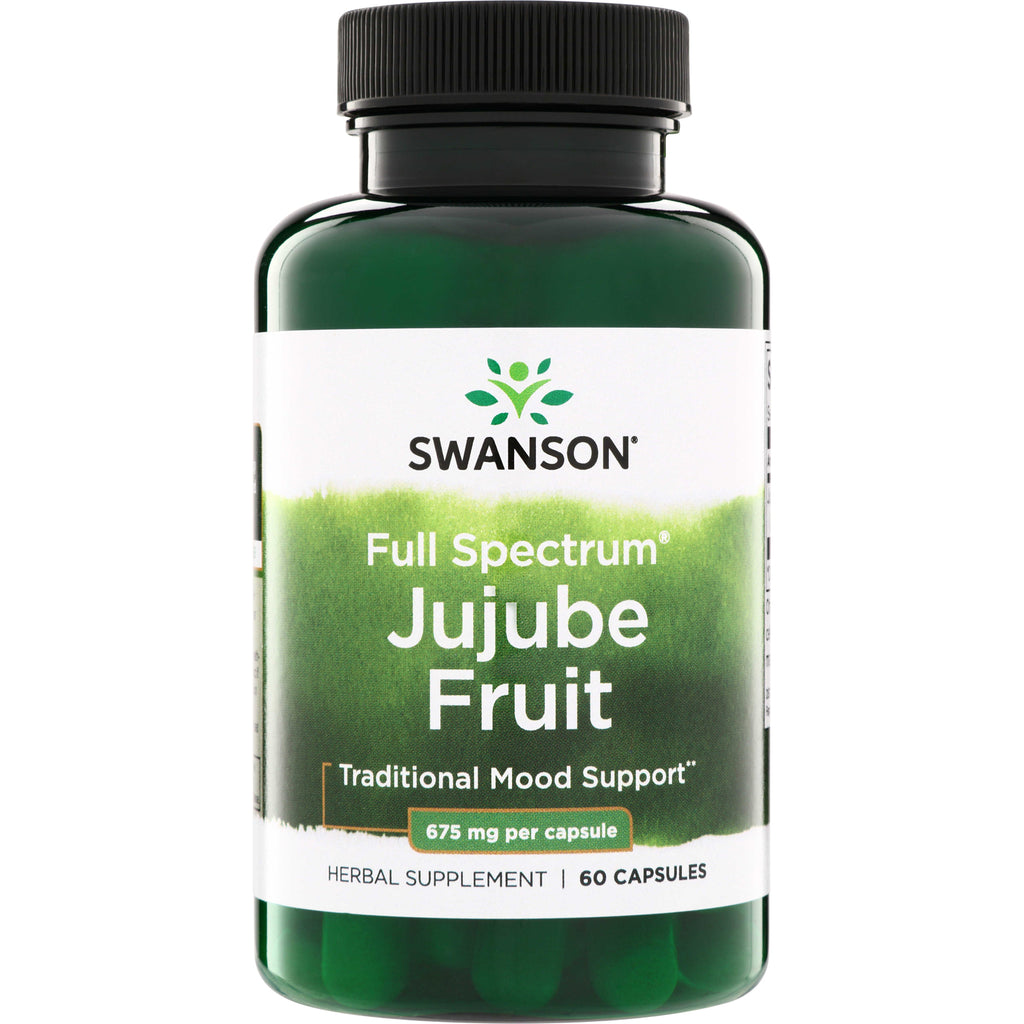 SW1166 | Swanson Full Spectrum Jujube Fruit herbal supplement, 675 mg per capsule, 60 capsules - Thumbnail