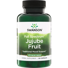 SW1166 | Swanson Full Spectrum Jujube Fruit herbal supplement, 675 mg per capsule, 60 capsules