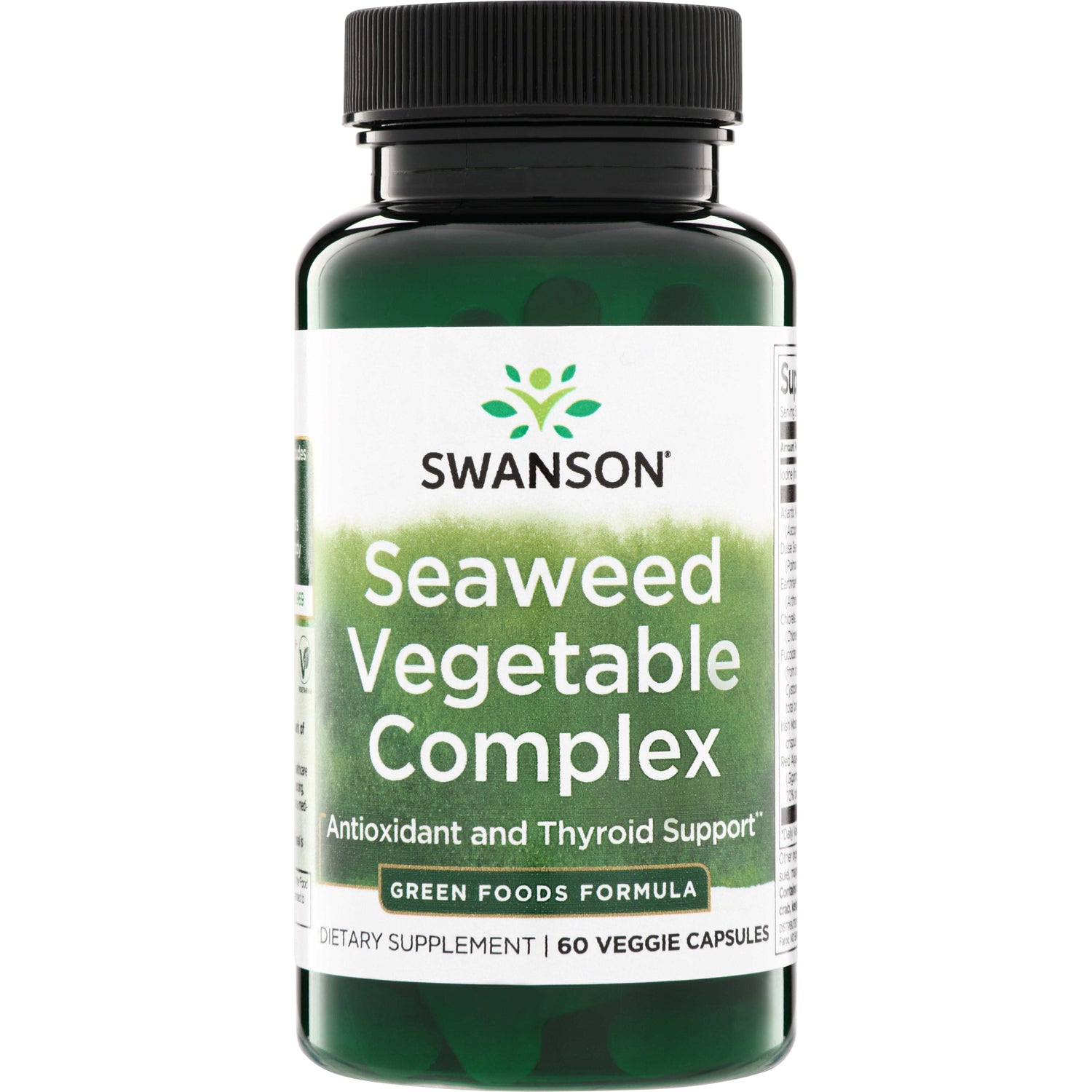 SWR029 | Swanson Seaweed Vegetable Complex, antioxidant and thyroid support, 60 veggie capsules