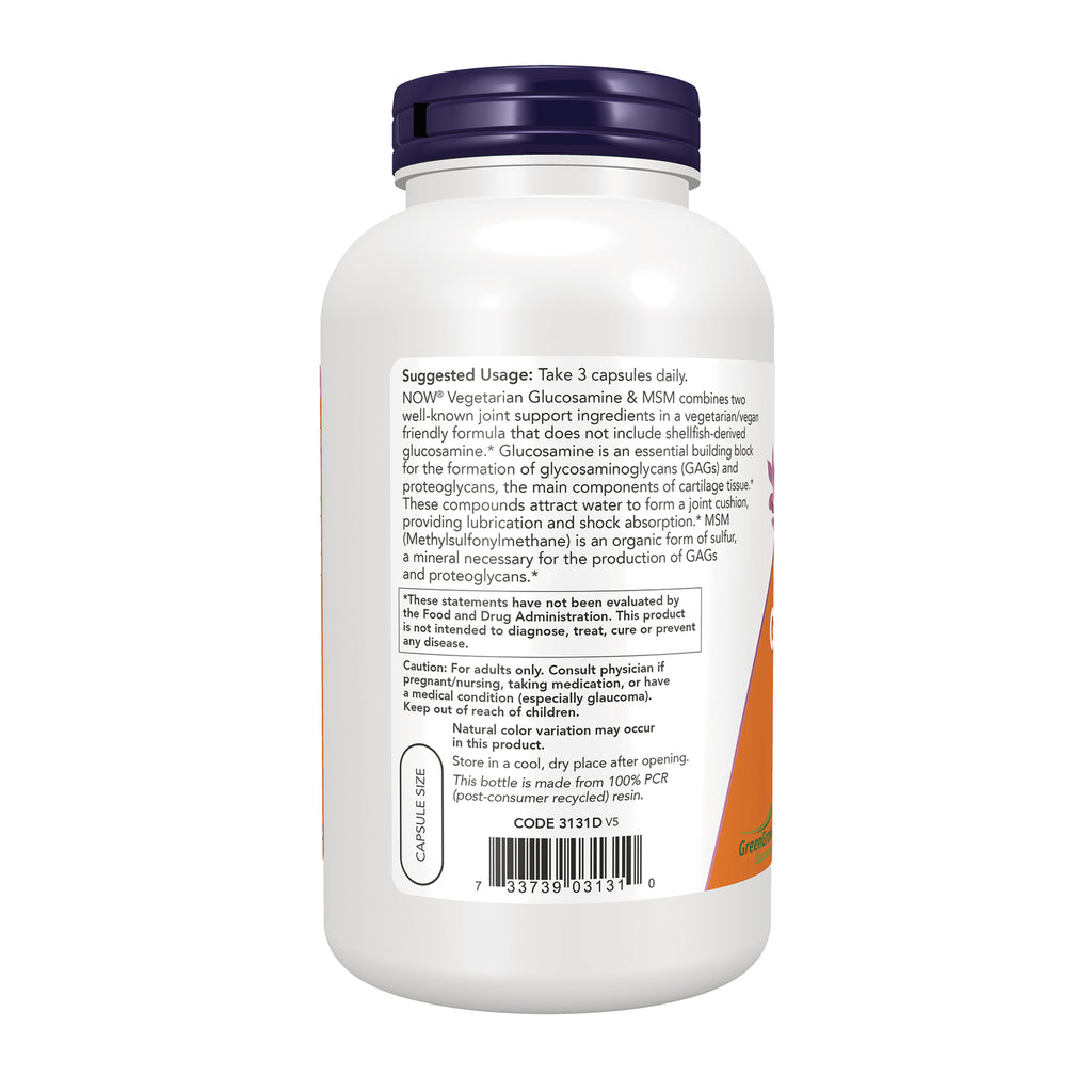 NWF1454 | Back label of white supplement bottle showing suggested usage, warnings, barcode and code 3131C - Thumbnail