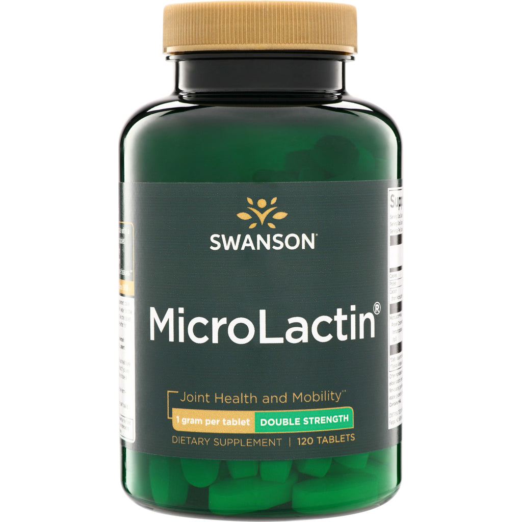 SWU241 | Swanson MicroLactin Double Strength bottle, Joint Health and Mobility, 1 gram per tablet, 120 tablets - Thumbnail