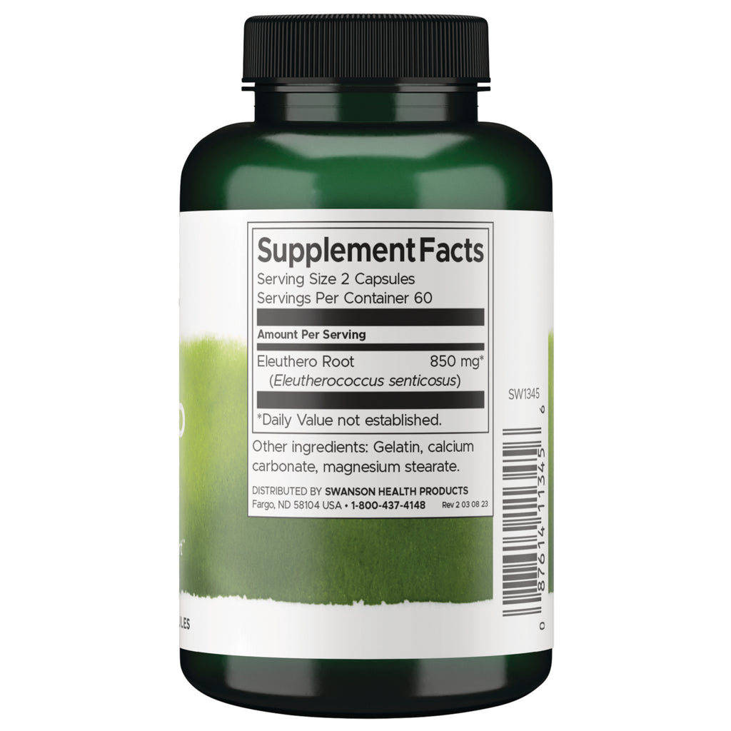 SW1345 | Back label with supplement facts and serving information - Thumbnail