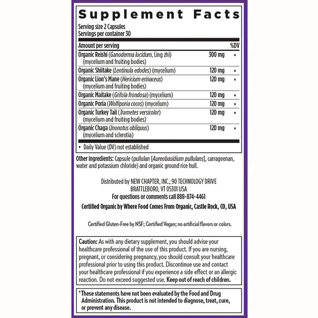 NWC268 | Back label showing Supplement Facts panel, ingredient amounts, distributor information and caution text - Thumbnail