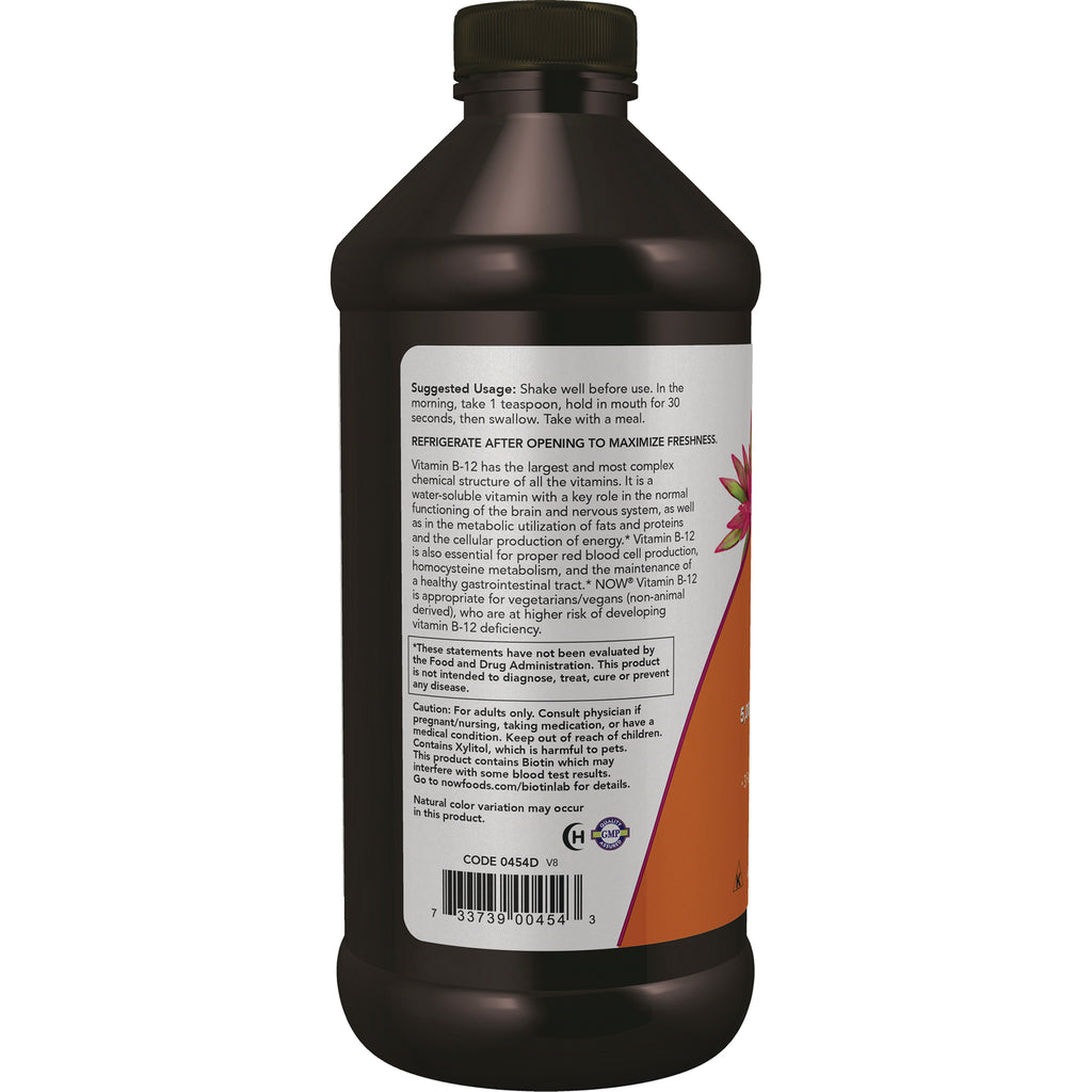 NWF784 | back label of brown supplement bottle showing usage instructions, caution text and barcode - Thumbnail