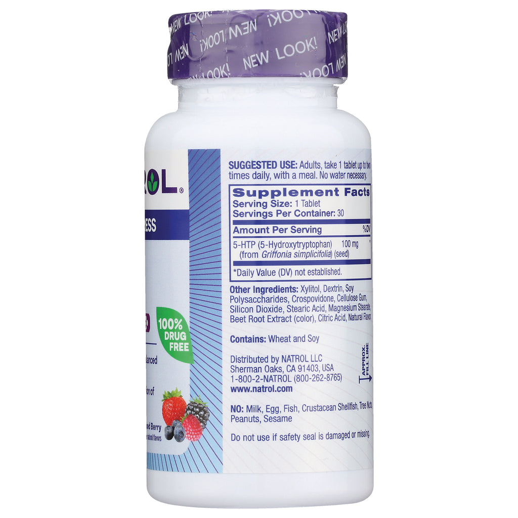 NA510 | Back label of white supplement bottle showing Supplement Facts, ingredients and contains wheat and soy - Thumbnail