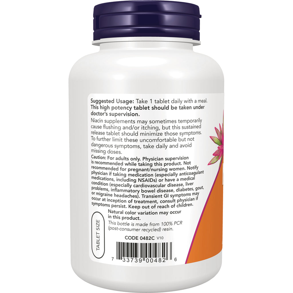 NWF1465 | back label of white supplement bottle showing suggested usage, warnings, barcode and tablet size - Thumbnail