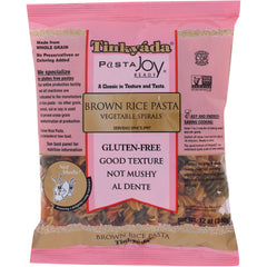 TKY012 | Tinkyada Brown Rice Pasta Vegetable Spirals bag, Gluten-Free, Good Texture, Not Mushy, 12 oz