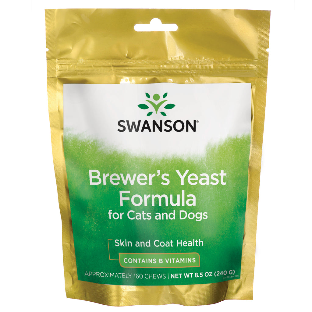 SWV024 | Swanson Brewer's Yeast Formula for Cats and Dogs pouch, skin and coat health, contains B vitamins - Thumbnail