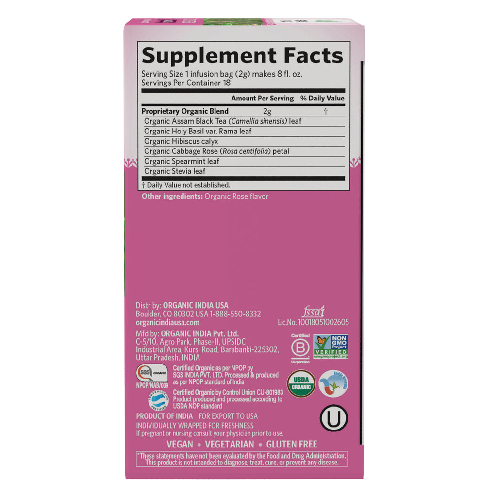 RGN106 | back panel showing Supplement Facts, ingredient list, distributor details and certification logos on pink box - Thumbnail