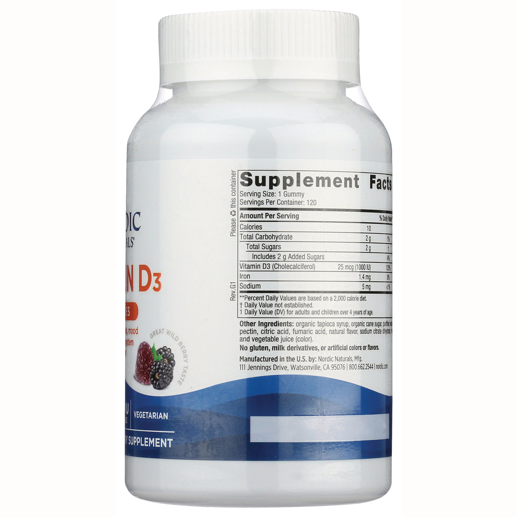 NRN116 | Back of white supplement bottle showing Supplement Facts panel and ingredients - Thumbnail