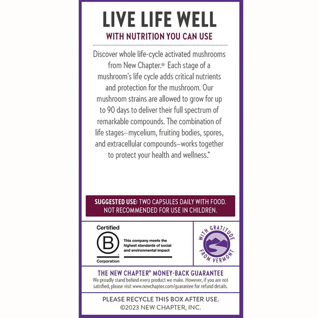 NWC268 | Back label showing product description, suggested use two capsules daily, certification seals and money-back guarantee - Thumbnail