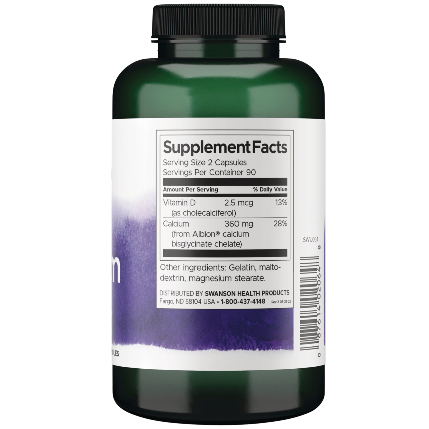 SWU064 | Back label with Supplement Facts