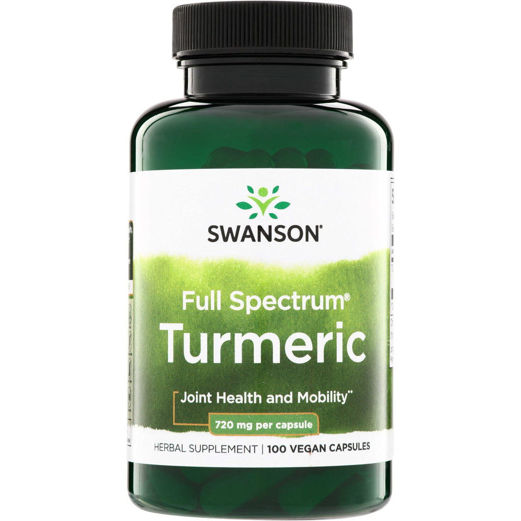 SW940 | Swanson Full Spectrum Turmeric, Joint Health and Mobility, 720 mg per capsule, 100 vegan capsules - Thumbnail