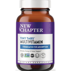 NWC210 | New Chapter Tiny Tabs multivitamin bottle front label formulated for absorption