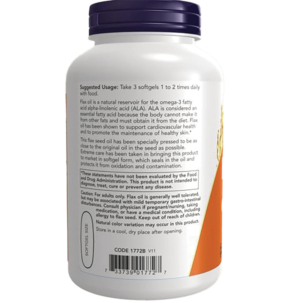NWF884 | Back label of white supplement bottle showing usage directions, caution text and barcode - Thumbnail