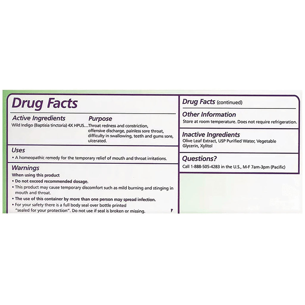 SEG006 | back label showing Drug Facts table with active and inactive ingredients, uses and warnings - Thumbnail
