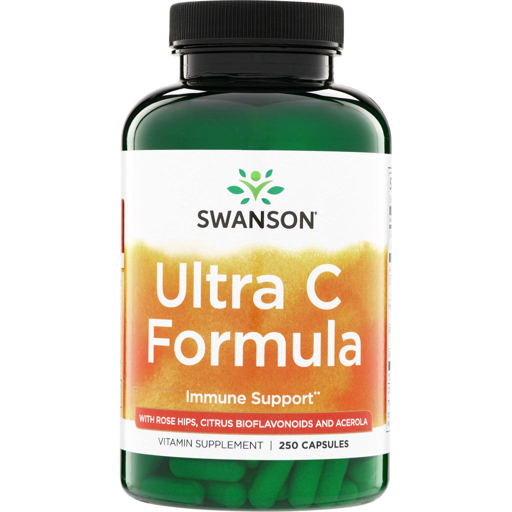 SW083 | Swanson Ultra C Formula Immune Support, 250 capsules with rose hips, citrus bioflavonoids and acerola - Thumbnail