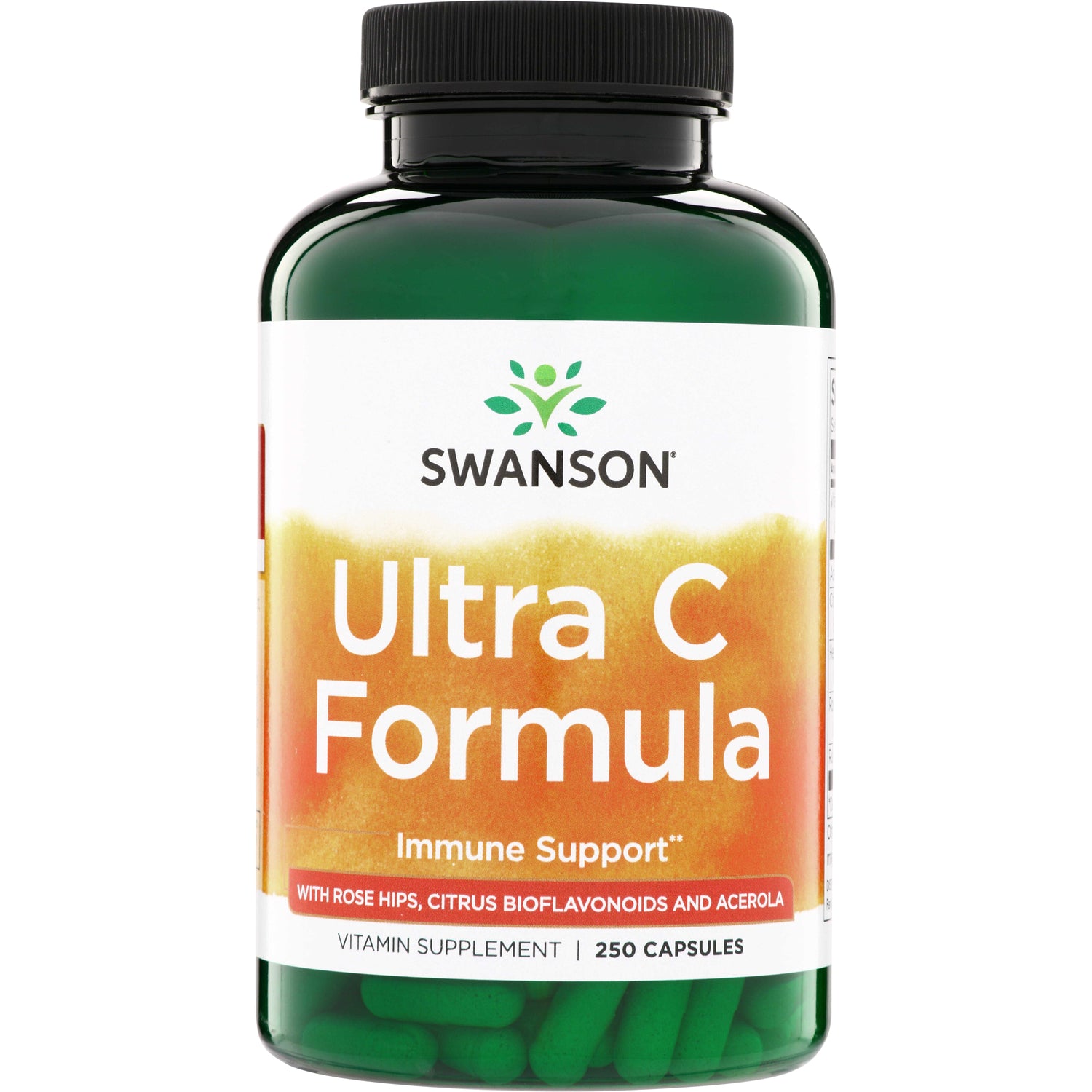 SW083 | Swanson Ultra C Formula Immune Support, 250 capsules with rose hips, citrus bioflavonoids and acerola