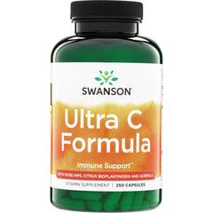SW083 | Swanson Ultra C Formula Immune Support, 250 capsules with rose hips, citrus bioflavonoids and acerola