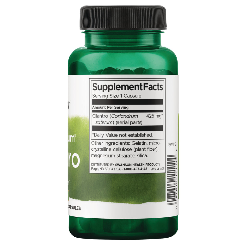 SW1112 | Back of label with Supplement Facts and serving information - Thumbnail