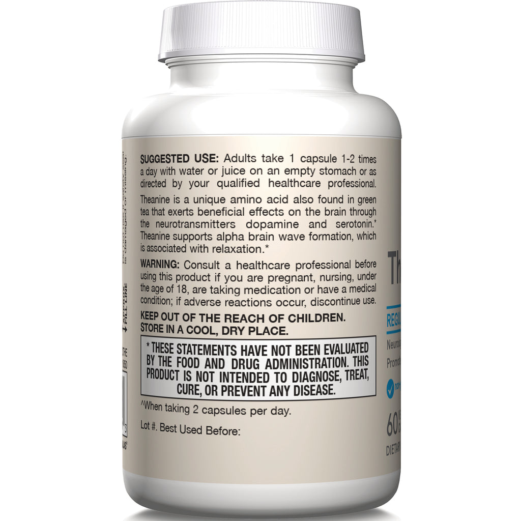 JR045 | Back label of supplement bottle showing suggested use, warnings, and FDA disclaimer - Thumbnail