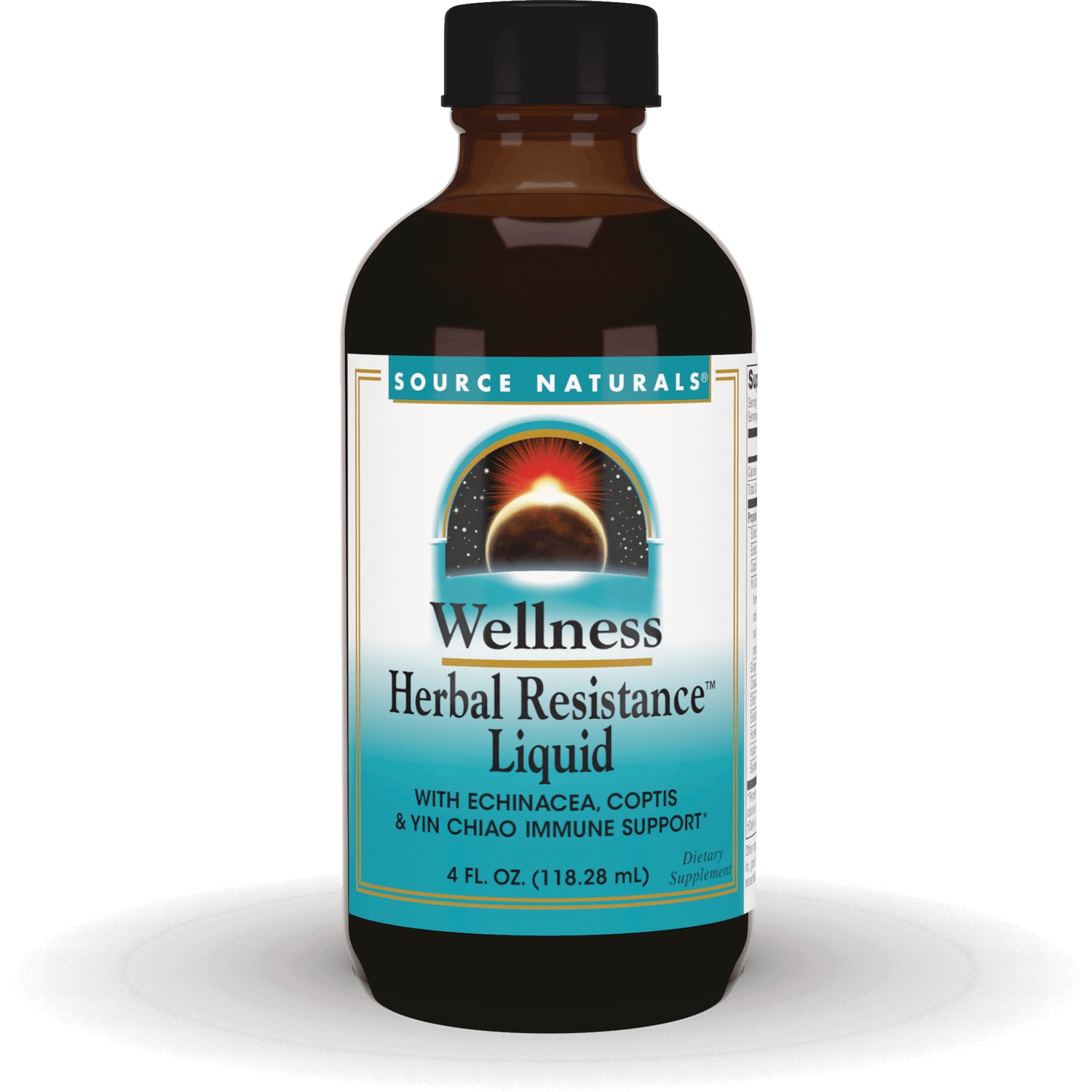 SN227 | Source Naturals Wellness Herbal Resistance Liquid, with Echinacea, Coptis & Yin Chiao, 4 fl oz