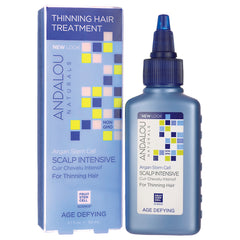 ADN031 | Andalou Naturals Argan Stem Cell Scalp Intensive for Thinning Hair, box and bottle