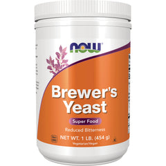 NWF863 | NOW Brewer's Yeast Super Food jar, reduced bitterness, NET WT. 1 LB (454 g), vegetarian/vegan