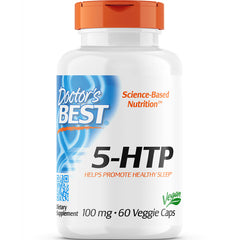 DB073 | Doctor's Best 5-HTP supplement bottle front label 100 mg 60 veggie caps vegan