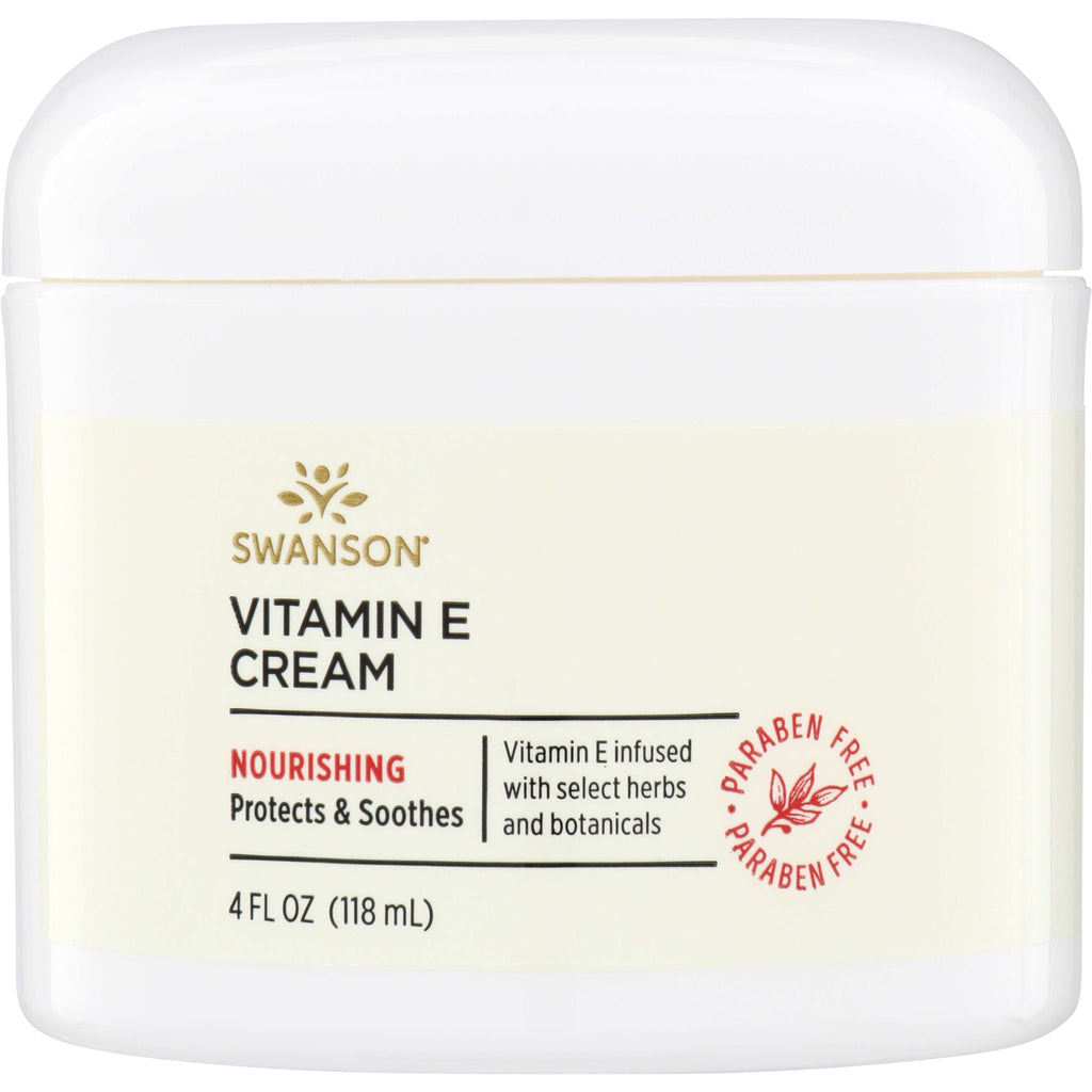 SW1449 | Swanson Vitamin E Cream 4 fl oz jar, Nourishing, Protects & Soothes, Paraben Free - Thumbnail