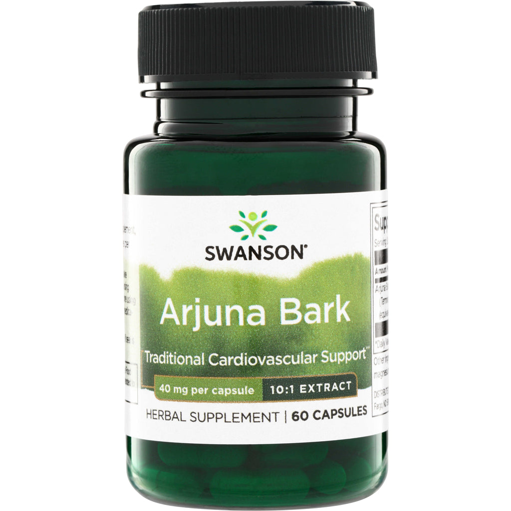 SW1295 | Swanson Arjuna Bark 10:1 Extract, 40 mg per capsule, Traditional Cardiovascular Support, 60 capsules - Thumbnail