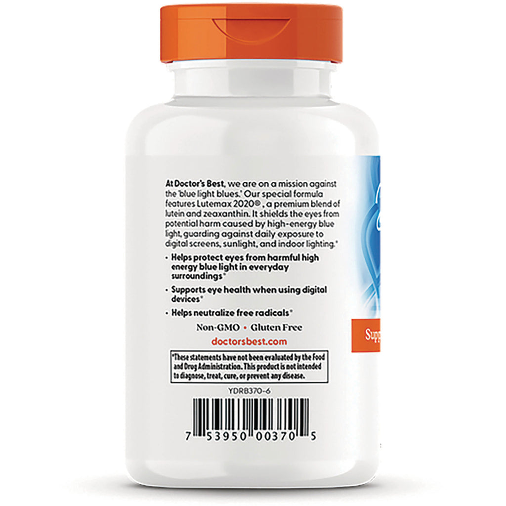 White supplement bottle back showing product description, benefit bullet points and barcode - Thumbnail