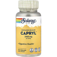 SLR313 | Solaray Sustained Release Capryl 2163 mg per serving, Digestive Health, 100 VegCaps