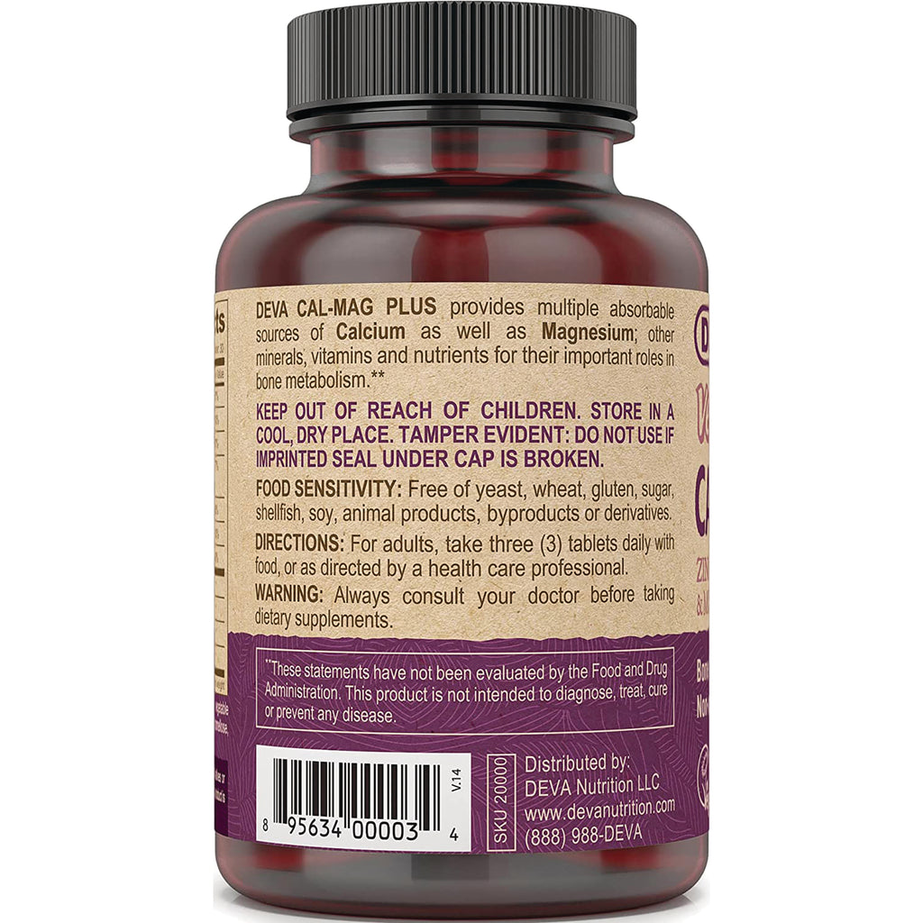 DEV009 | Back label of brown supplement bottle showing directions, warnings, ingredients and barcode - Thumbnail
