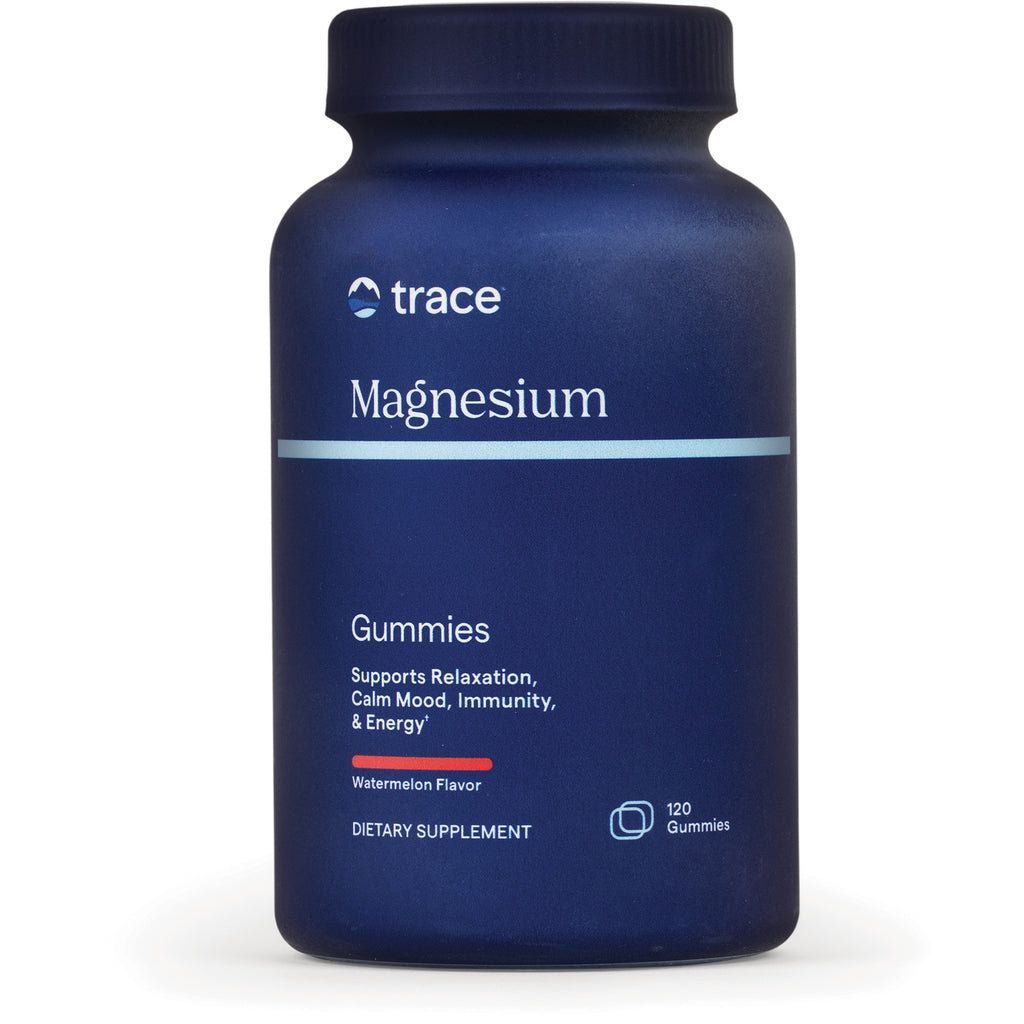 TM113 | Trace Magnesium Gummies bottle, Watermelon, 120 gummies; supports relaxation, mood, immunity, energy - Thumbnail