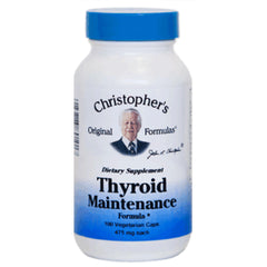 DCR011 | Christopher's Thyroid Maintenance dietary supplement bottle with blue cap and label