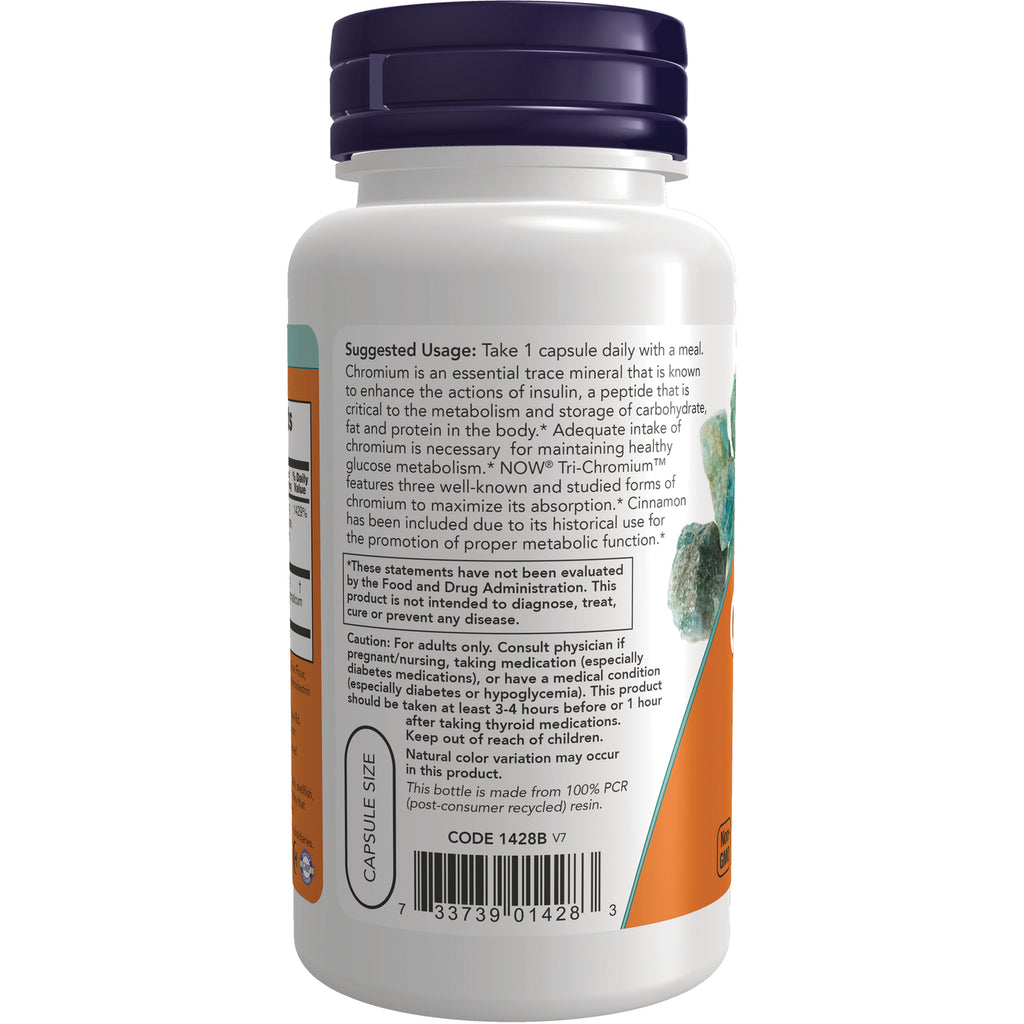 NWF357 | Back label of white supplement bottle showing suggested usage, caution text and barcode - Thumbnail