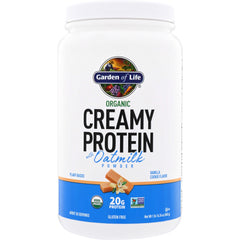 GLF375 | Garden of Life Organic Creamy Protein with Oatmilk Powder, Vanilla Cookie flavor, 20g protein