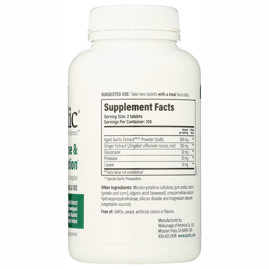 KY118 | Back of white supplement bottle showing Supplement Facts panel and other ingredients - Thumbnail