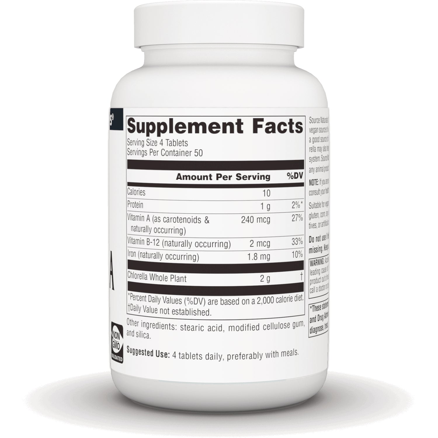 SN439 | Back label with Supplement Facts panel and suggested use on bottle