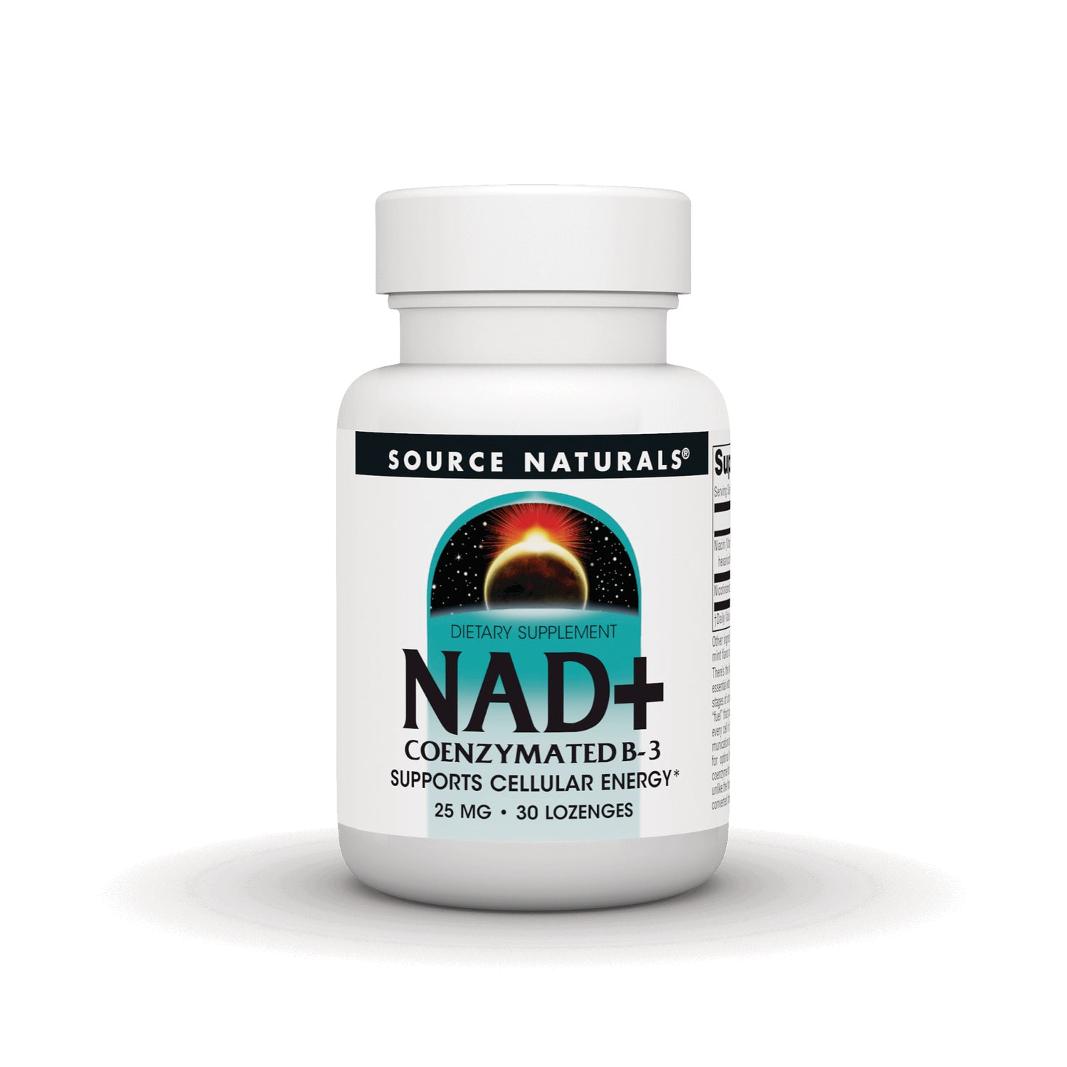 SN976 | Source Naturals NAD+ Coenzymated B-3 dietary supplement, 25 mg, 30 lozenges