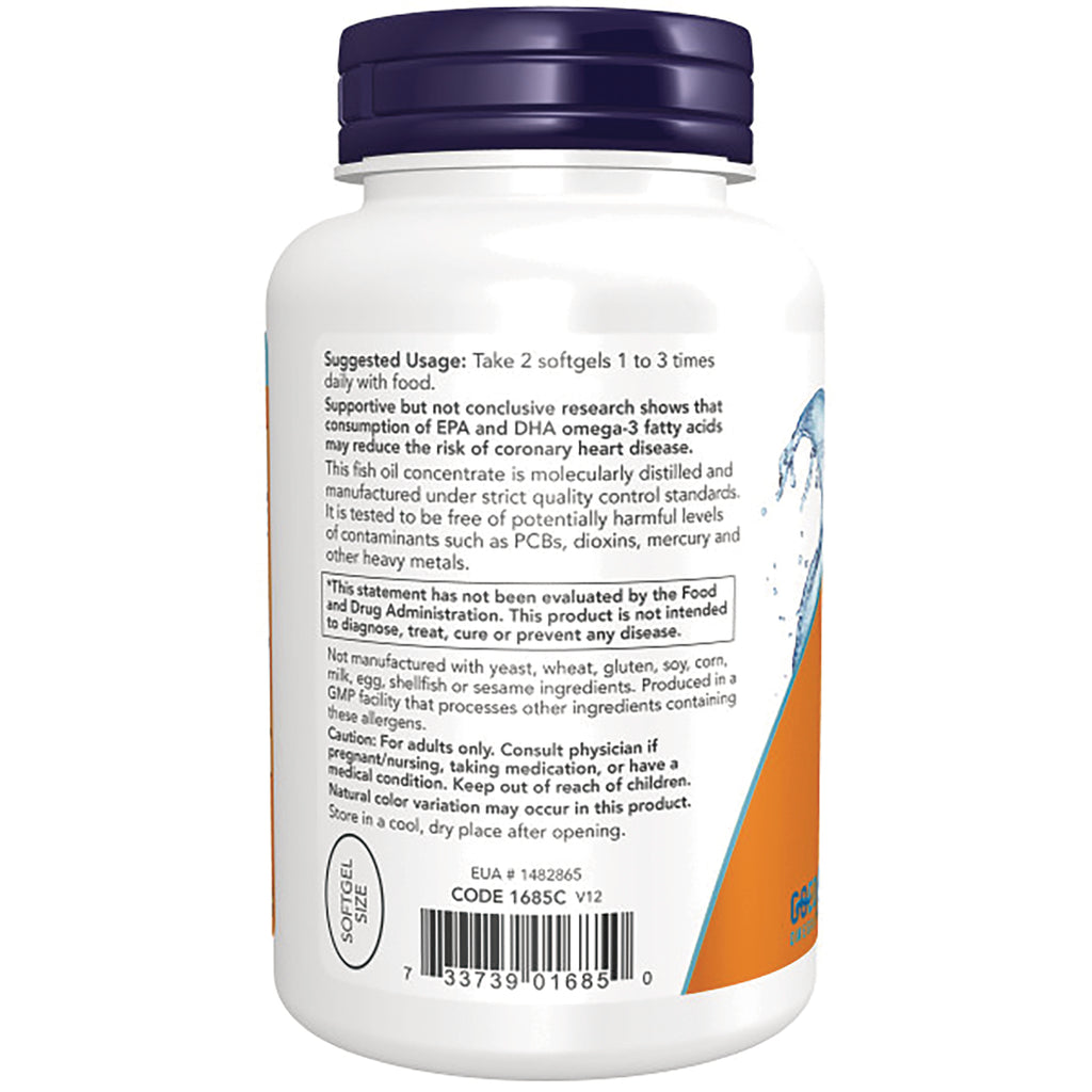 NWF842 | Back label of white supplement bottle showing suggested usage, warnings, and barcode - Thumbnail
