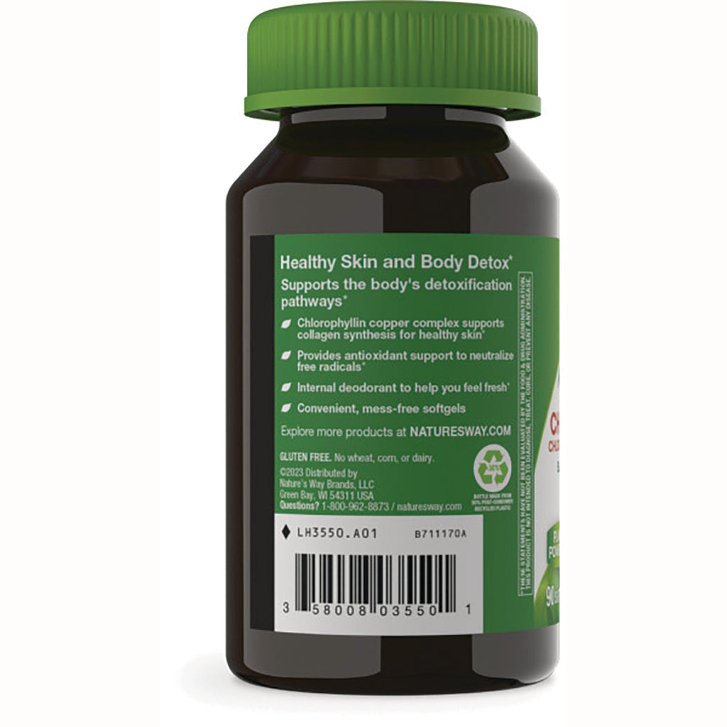 NW008 | Back of brown supplement bottle with green label reading Healthy Skin and Body Detox and barcode - Thumbnail